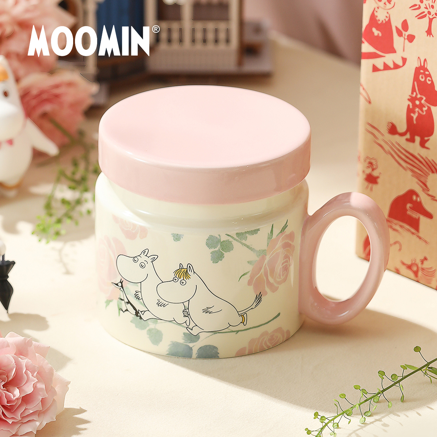 Moomin姆明带盖陶瓷女士马克杯