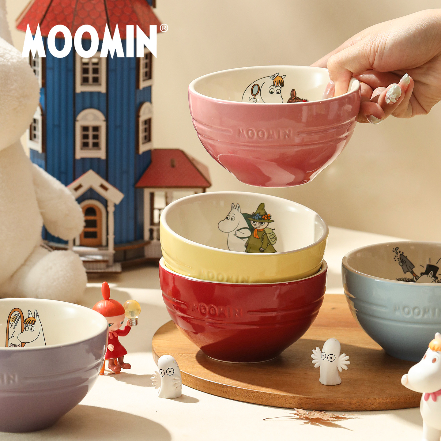 moomin姆明可爱陶瓷碗套装