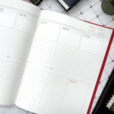 16K周志直周一周两页 竖版周计划本 周记本 行动日志2022可定制