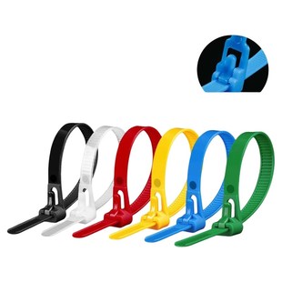 尼龙扎带可松式活扣可退式可拆卸强力彩色塑料捆扎线带可重复使用