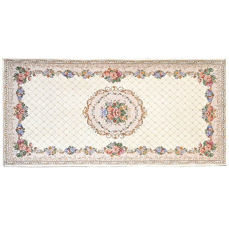 众弘 地a毯进门 雪尼尔提花入户玄关 卧室床边 欧式田园门厅可机