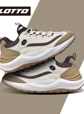 LOTTO乐途男鞋复古厚底老爹鞋2025秋冬新款减震软底休闲运动鞋子