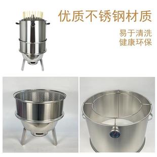吊爐燒烤爐家用多人戶外炊具燒烤吊爐燜烤爐熏臘肉 柴火桶便攜式
