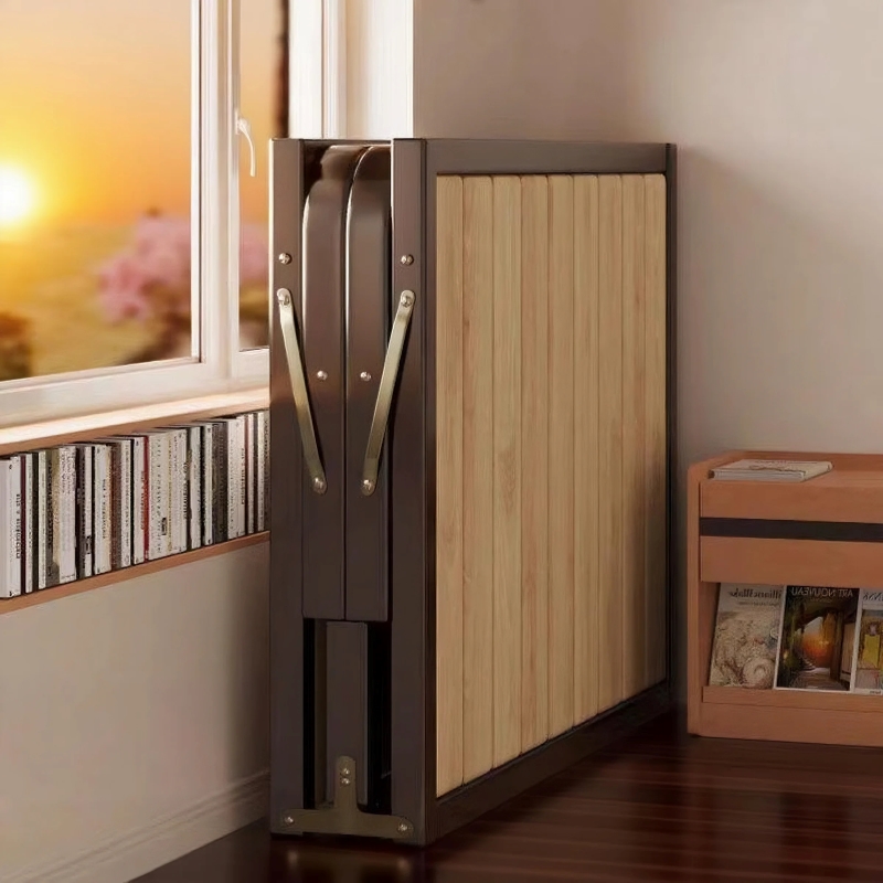 实木折叠床办公室单人午休床1米5双人床出租屋卧室家用硬板床铁床