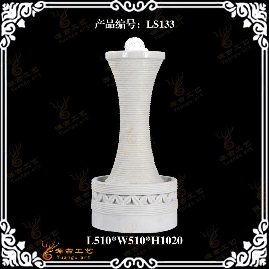 流水摆件工艺品小蛮腰流水喷泉室内外流水加湿器动态流水景观喷泉