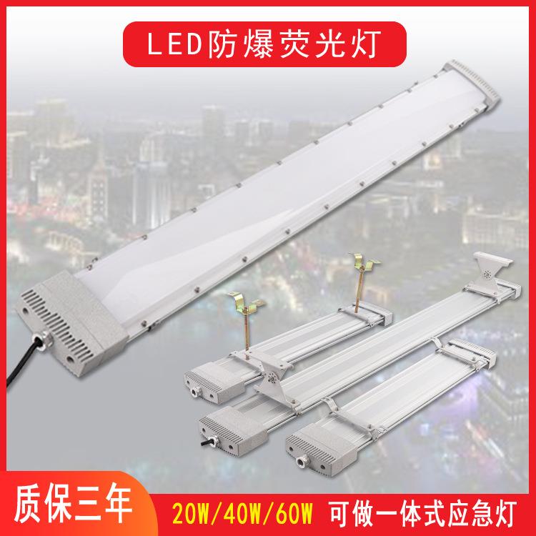 厂家直供车间吸顶式吊杆灯仓库防腐照明用LED防爆荧光灯20W40W60W