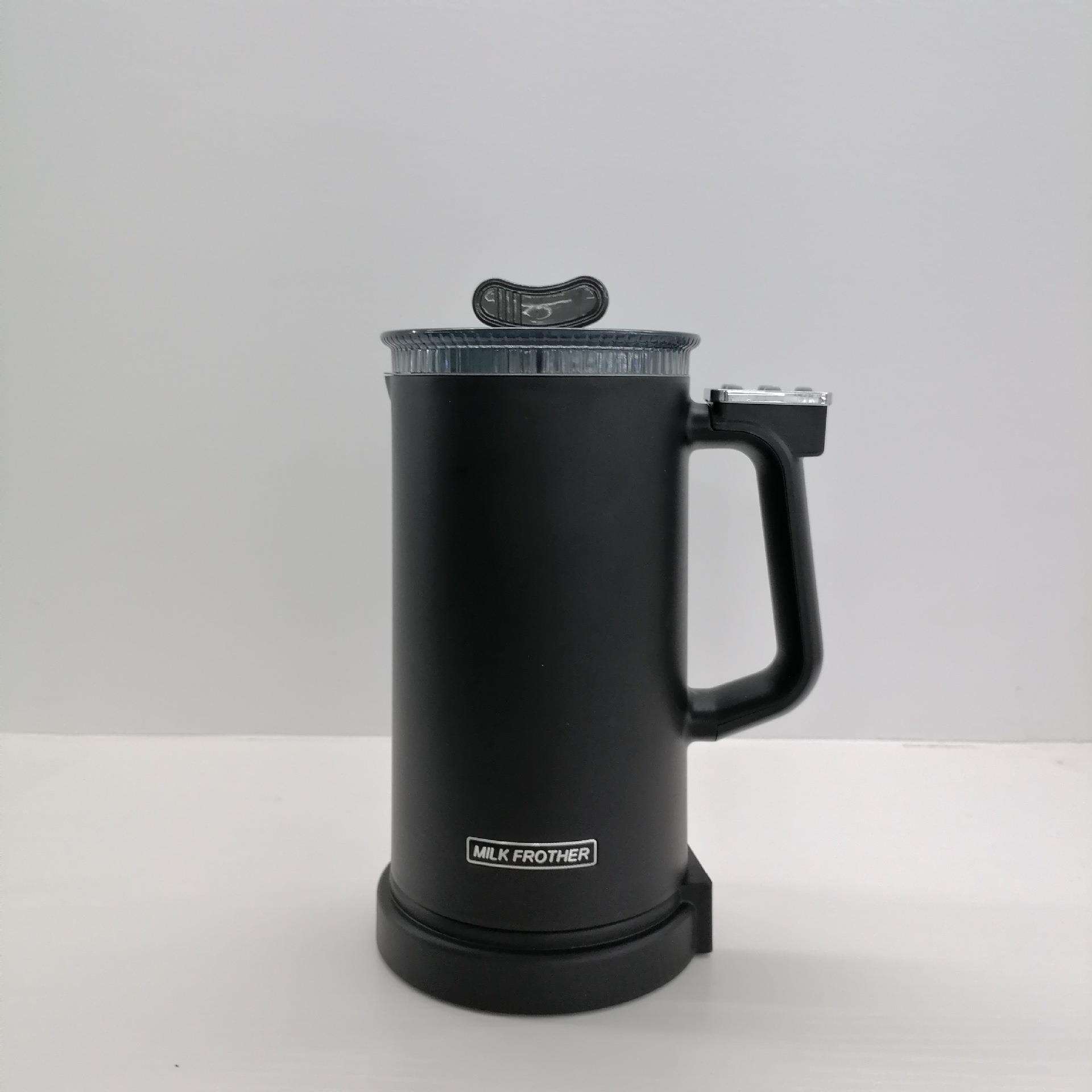 外贸4合1奶泡机家用咖啡拉花冷热双效不锈钢电动牛奶发泡机