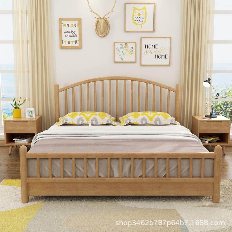 北欧实木床简约现代1.5米/1.8米主卧双人床公寓温莎床卧室家具,鲜花速递/花卉仿真/绿植园艺,割草机/草坪机,淘宝优惠券,粉丝福利购,淘宝优惠卷