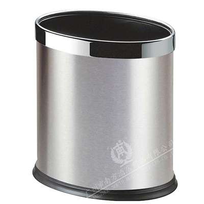 10L木纹漆黑色家用酒店卫生间垃圾筒椭圆双层垃圾桶GPX-45B房间桶