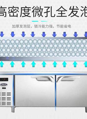 广东星r星商业藏用鲜冷冻冷保柜操作台卧式工DZX作台冷藏柜feezer