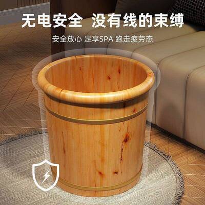 香柏木足桶有盖泡脚桶洗脚ZTN木桶家泡脚专用浴桶盆过小腿轮子用