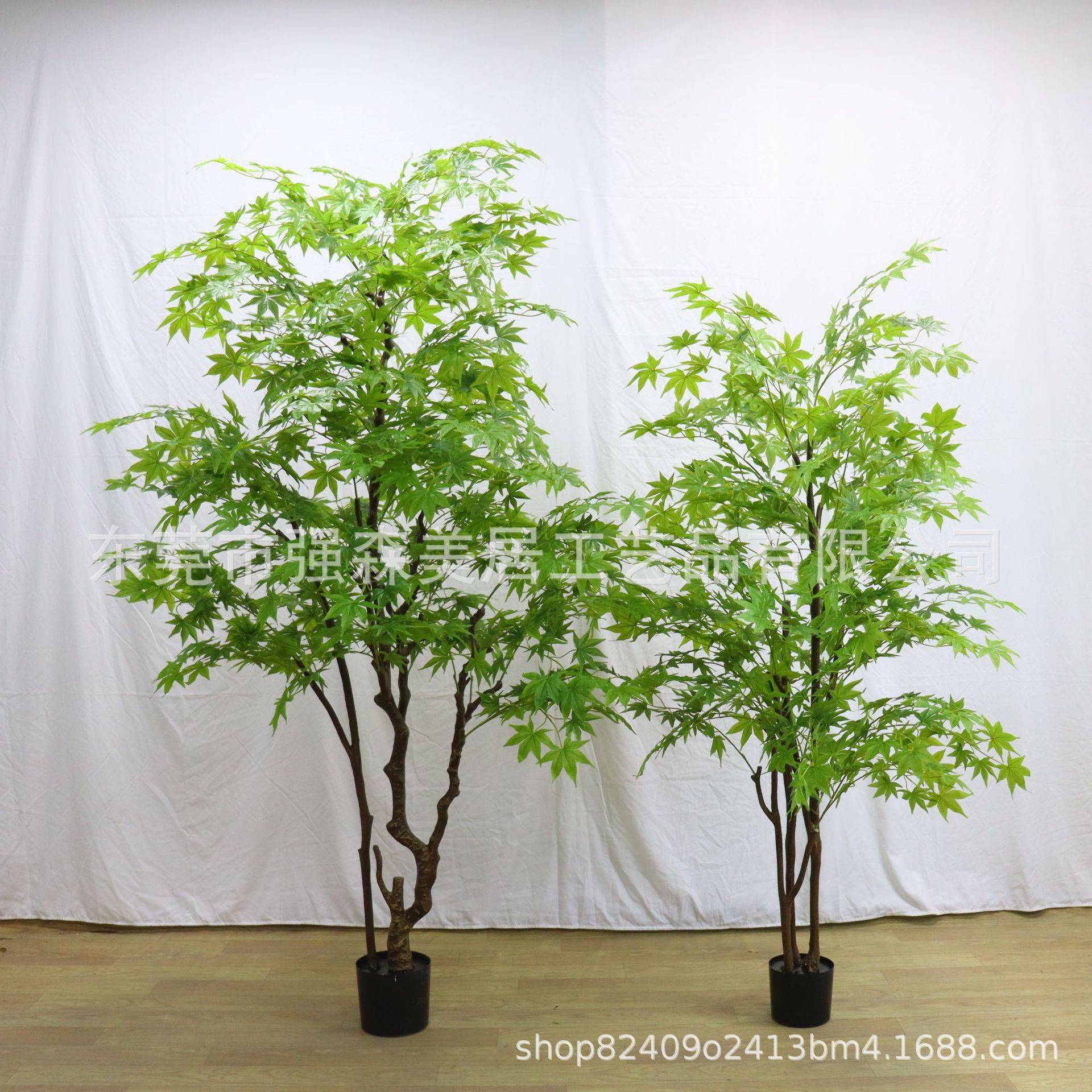 仿真枫树大型绿植绿枫树室内外庭院造景植物装饰摆放绿枫假树