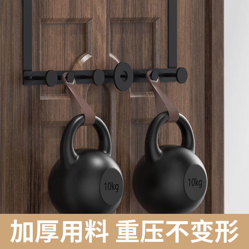 入户免门挂钩后MJ-6355挂架6cm厚门卧室卡夹不锈钢挂衣钩打式孔门