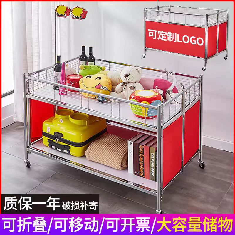 超市促销车甩货车花车货架电镀折叠展示架商场服装折叠售货车