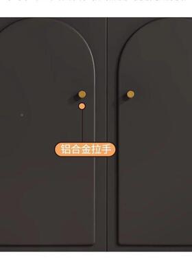 实木柜斗柜黑色家用IEI室小户型储物简约客厅五奢斗抽卧屉收纳轻