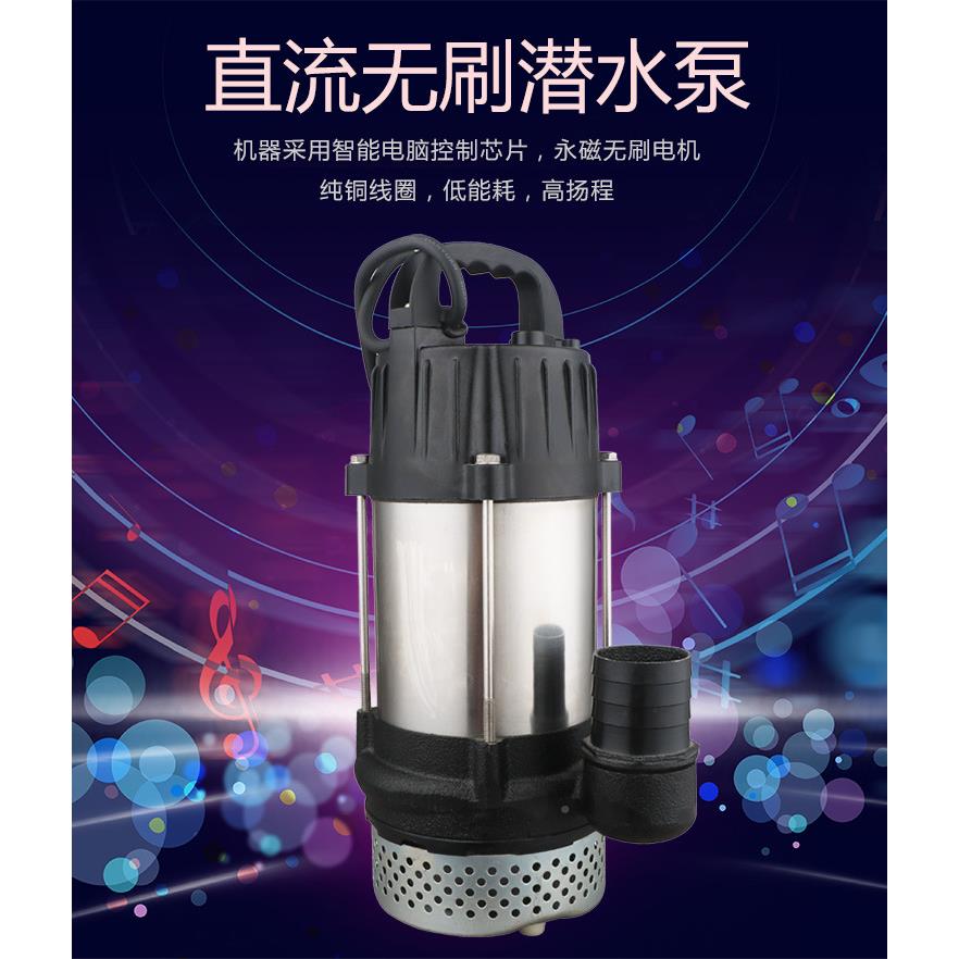 智能永磁流无刷直潜水泵48v60大v电频抽水车机家用功率农用潜水泵