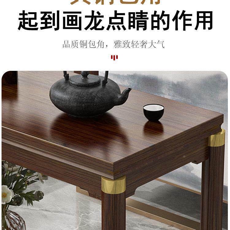 w~小型鱼缸龟约缸ISP子实木中式底座电视柜边桌客架简落地承重厅