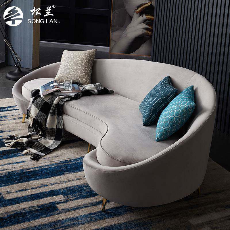 松设兰北S001欧月亮沙发计师创意家具弧形沙发艺后现酒代店异形布