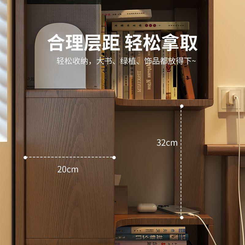 实木转角书架落地置架物架家用客厅角柜墙收纳角易XGK简拐角书柜