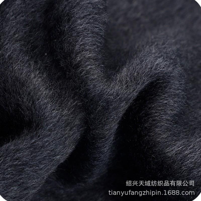 双面天色丝毛顺毛呢料混毛RZM羊呢布料秋冬毛呢大衣套羊外毛面料