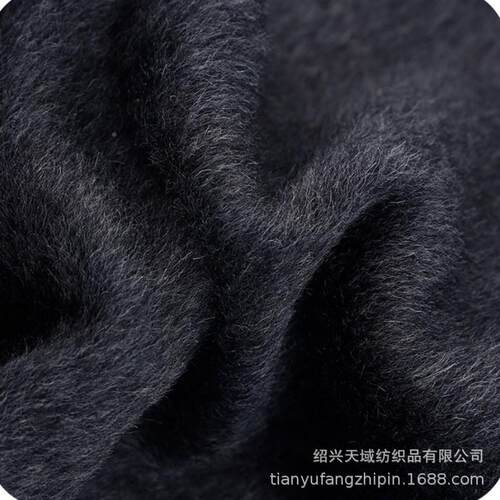 双面天色丝毛顺毛呢料混毛RZM羊呢布料秋冬毛呢大衣套羊外毛面料