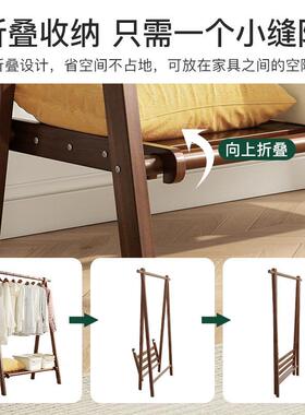 收纳可折叠地置物衣架落家用室客卧厅简晾RNO易衣挂衣架子简约衣