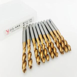 钛尔逊黄色镀丝锥高速钢攻涂层螺旋先端M3XPHM威4M5M6M丝8M12