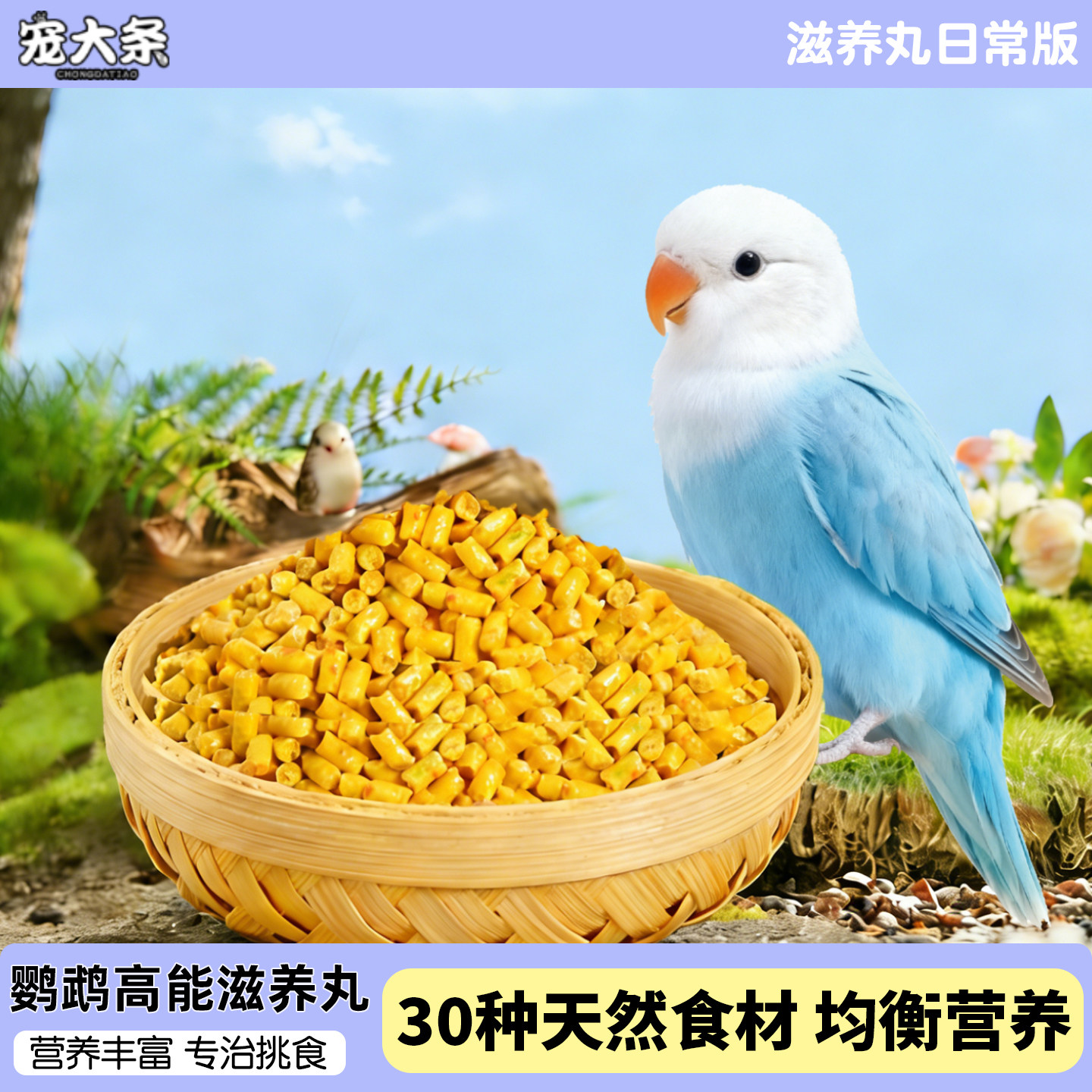 宠大条鹦鹉滋养丸鹦鹉鸟饲料虎皮玄凤牡丹小太阳鸟食主粮鹦鹉专用,宠物/宠物食品及用品,鸟零食,淘宝优惠券,粉丝福利购,淘宝优惠卷