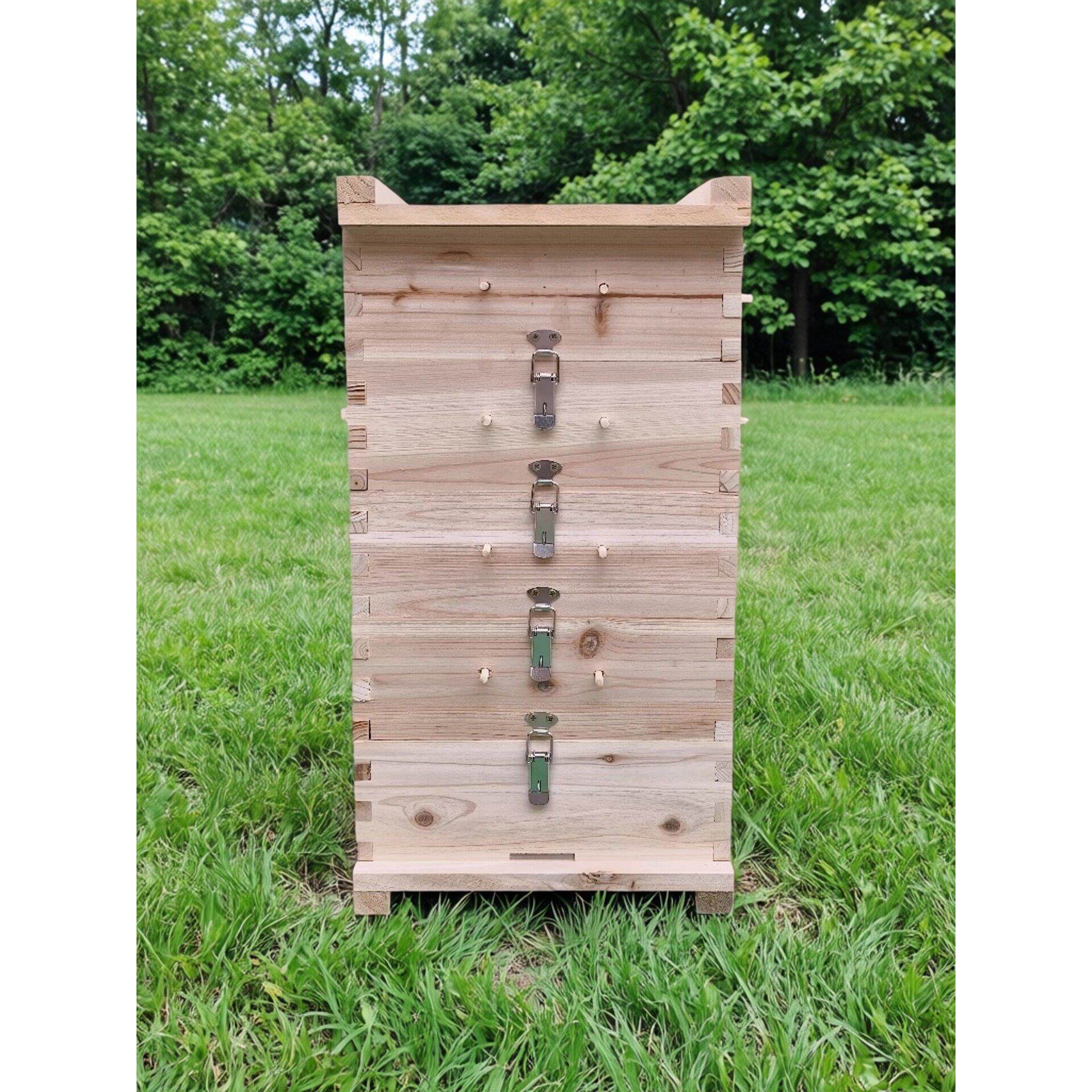 格子箱中蜂蜂箱散装全套杉木土养蜜蜂工具诱蜂桶五层蜂箱