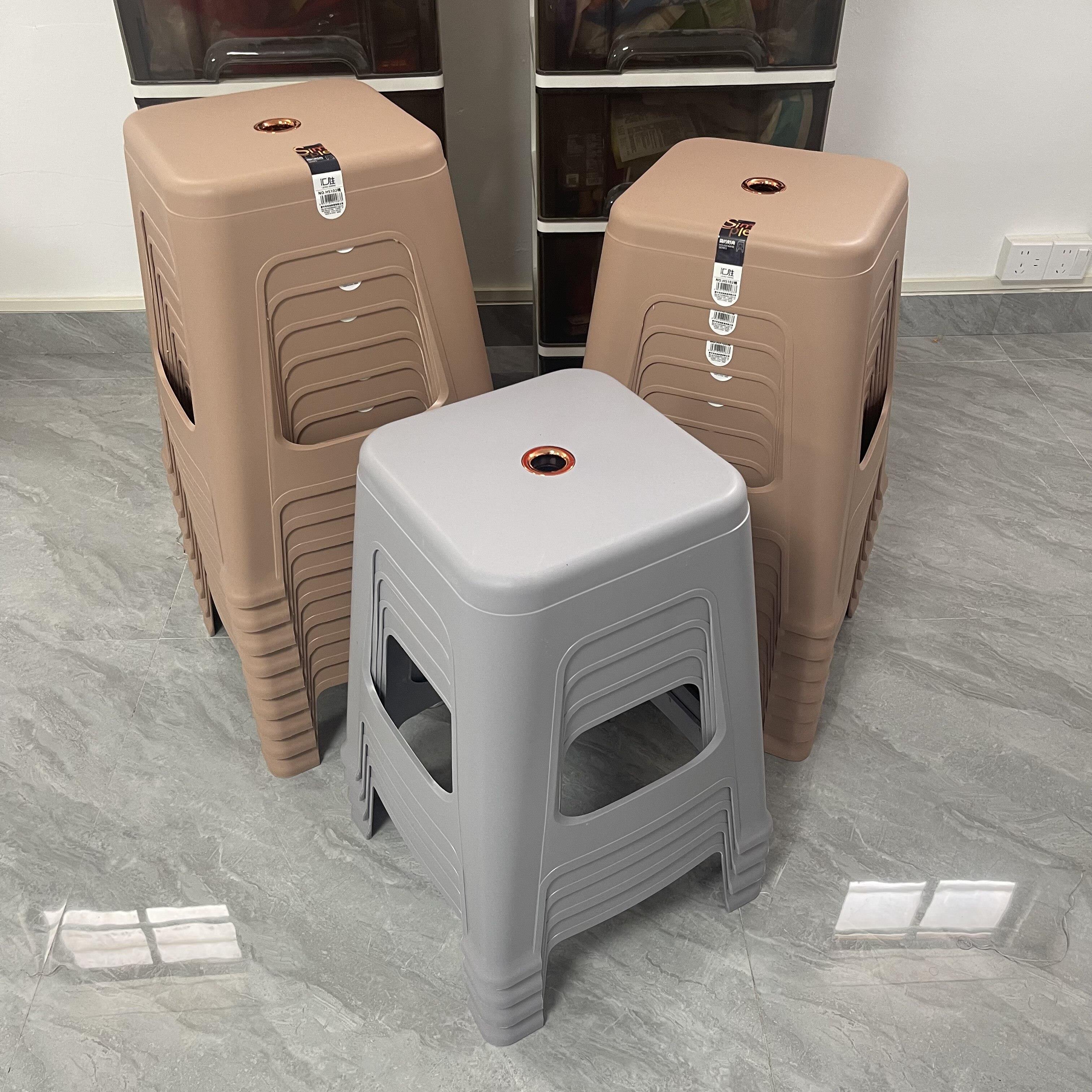 塑料凳子加厚家用方凳可叠放收纳凳高凳子家用方凳餐桌家用凳板凳