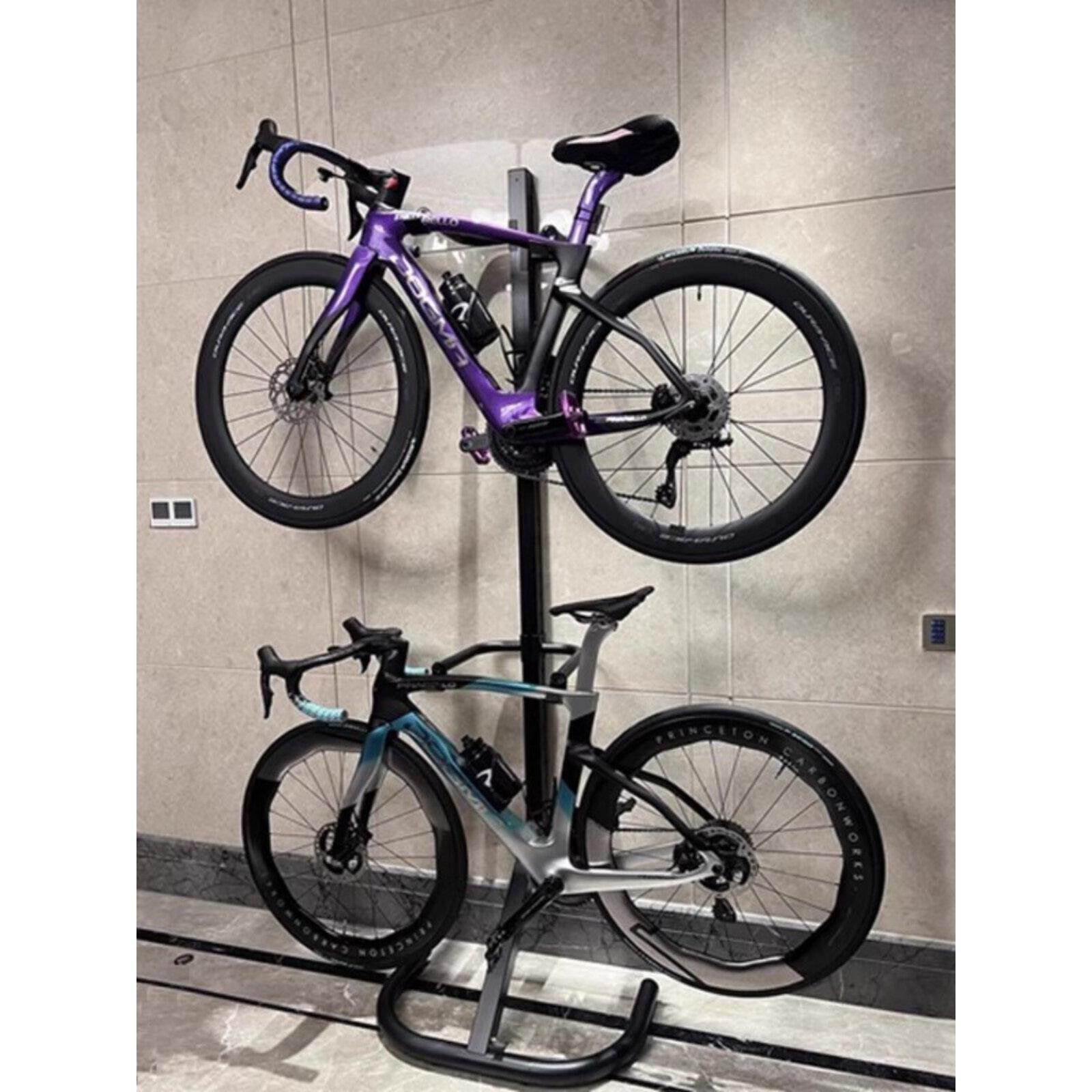 自行车家用立式停车架公路单车挂架儿童平衡车墙壁挂钩免打洞两台