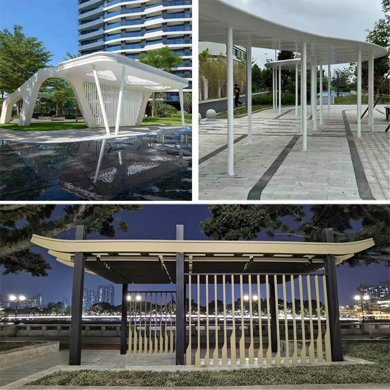 大型户外不锈钢廊架景观异形定制铝板镀锌板铁艺凉亭金属铁艺廊架,商业/办公家具,景观廊架,淘宝优惠券,粉丝福利购,淘宝优惠卷
