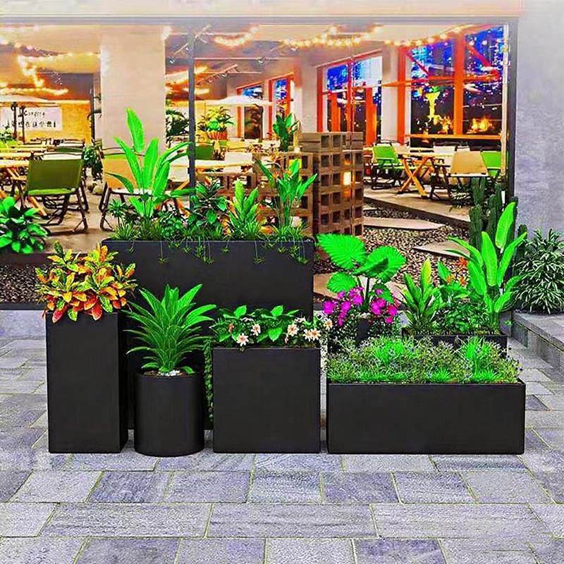 铁艺花箱户外不锈钢花箱定制庭院隔断围栏组合市政园林树池坛花槽,商业/办公家具,花坛/花箱,淘宝优惠券,粉丝福利购,淘宝优惠卷