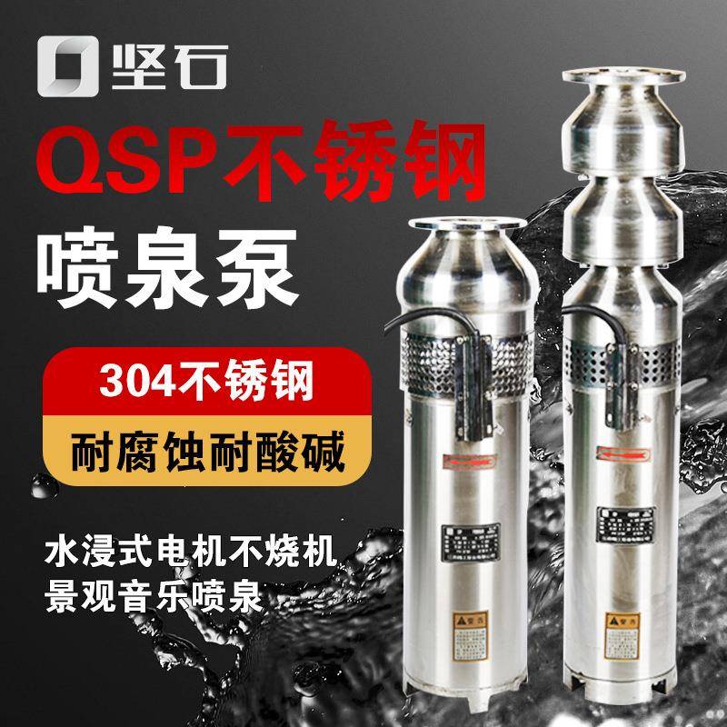 304不锈钢喷泉泵QSP65-7-2.2水池公园假山音乐喷泉泵景观喷泉水泵