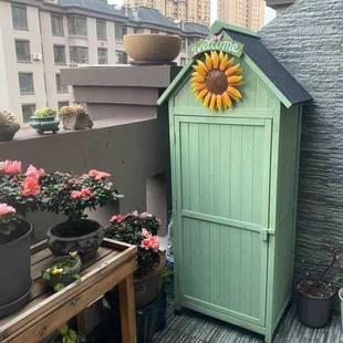 花户外储柜物园庭院收纳柜防水防晒杂柜EIY室外家用物工具箱柜多