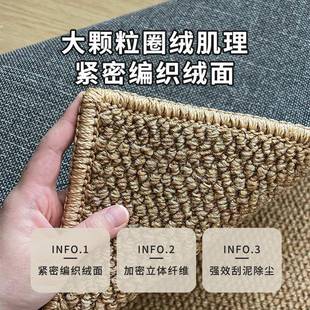 飘窗室厂家直供地垫针织耐磨毯复 直菠萝圈地毯仿剑麻室卧厅新客款