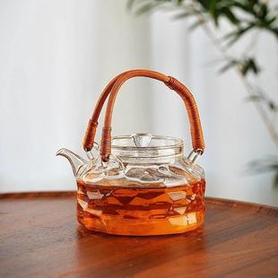 玻璃藤编水立方提提梁茶壶泡水分离茶电围陶专炉炉用煮茶烧水家用