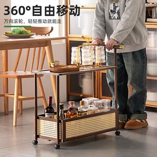 可移动餐边柜子储物柜厨房橱柜茶水边柜靠墙客厅酒柜家用现代简约