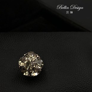 防走光扣免缝磁力领针时尚 精致复古半球磁吸胸针款 配饰品5768