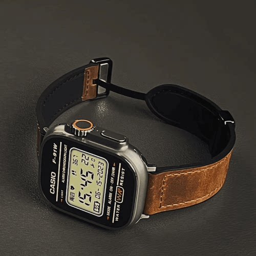 爆款疯马纹磁吸Ultra2表带