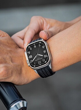 ERFG适用AppleWatch Ultra3绿手雷改装表带苹果S11手表保护壳高拉力S10高级感9硅胶iwatch8男运动腕带49/46mm