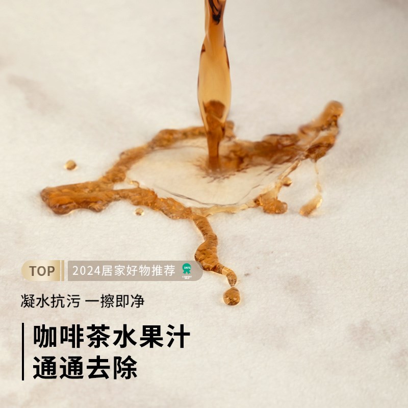 圆形地毯儿童房客厅卧室2024年新款床边免洗可擦房间免打理地垫子
