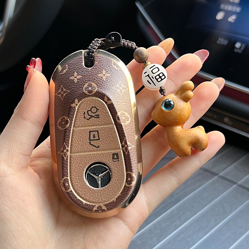 e300l钥匙套c260l车a200l女c200l扣glc gla glb220壳gle350包