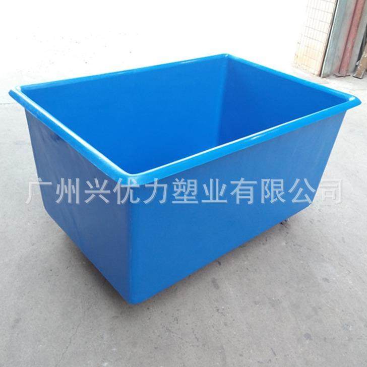 医院洗衣房用易推玻璃钢布草车/耐咯老化玻璃钢推布车方桶