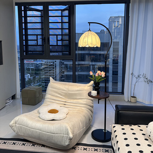 法式复古风边几置物落地灯客厅