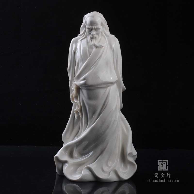 泪罗魂陶瓷德化白瓷屈原苏献忠苏珠庄大师家居客厅办公室装饰摆件