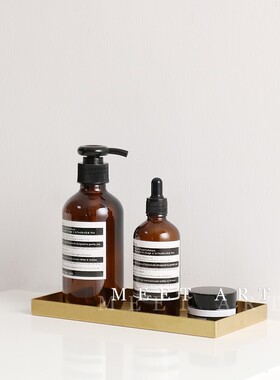 卫浴软装饰品 简约样板房家居摆件 卫生间展厅浴室柜托盘组合