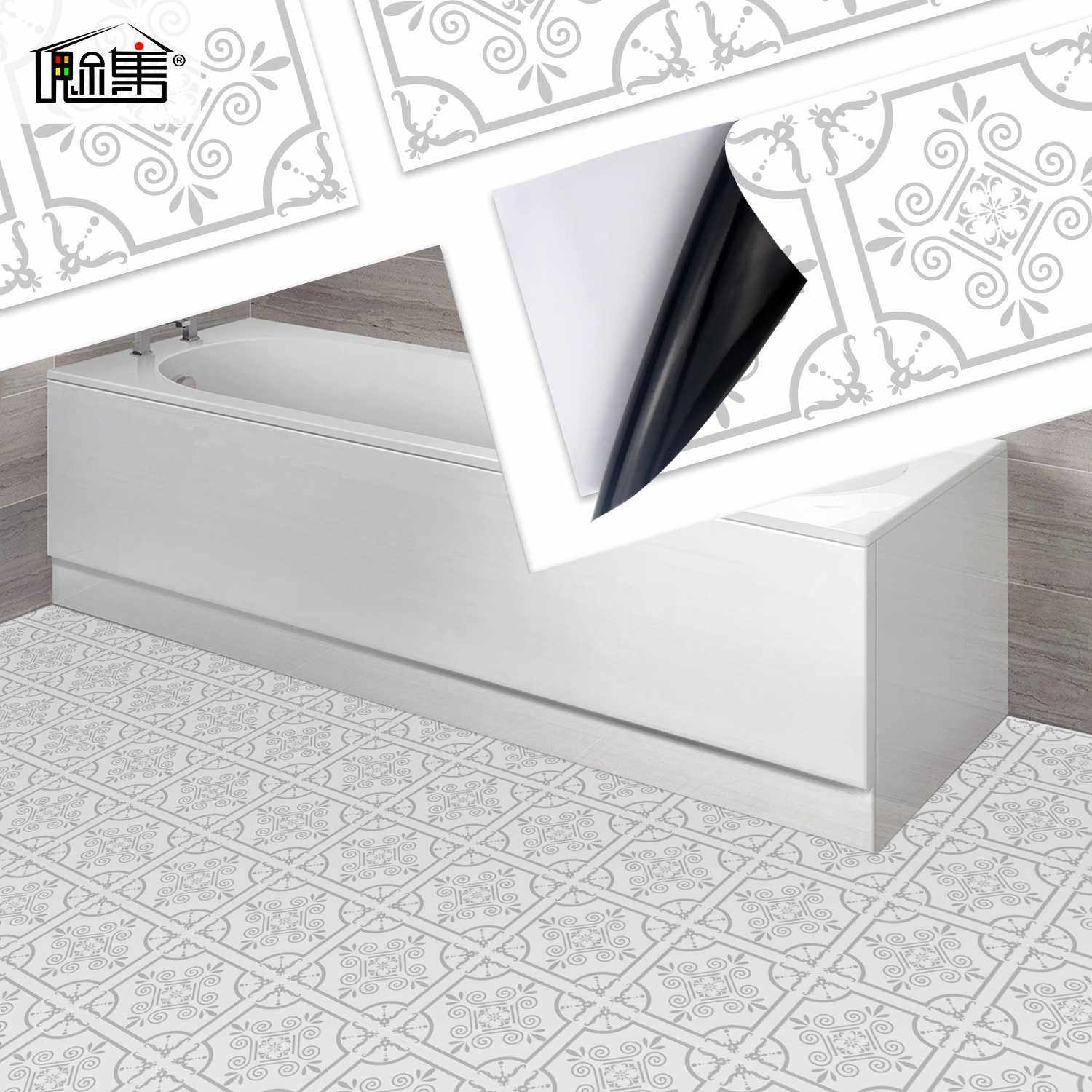 PVC黑胶墙贴自粘 厨房防油防水地板贴纸不透光浅灰花纹,洗护清洁剂/卫生巾/纸/香薰,家用防油贴纸,淘宝优惠券,粉丝福利购,淘宝优惠卷