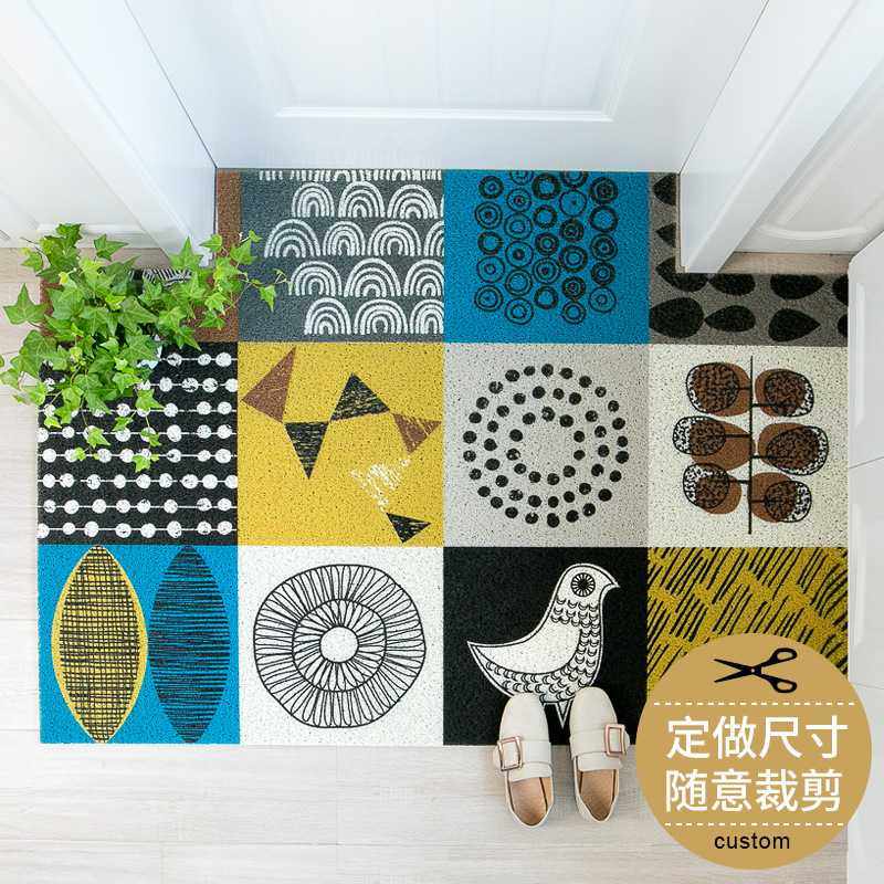 北欧几何入户门地垫地垫入户门大门口厨房丝圈蹭脚垫子地毯家用,居家布艺,入户地垫,淘宝优惠券,粉丝福利购,淘宝优惠卷