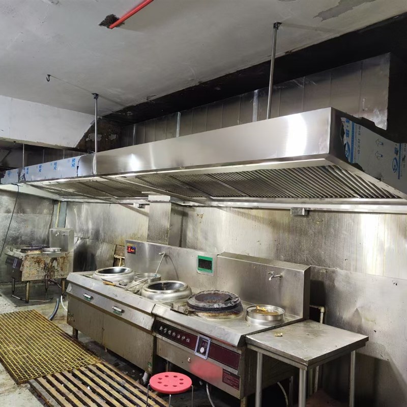 上门安装厨房排烟商用厨房排烟大型油烟机净化器管道风管安装新风